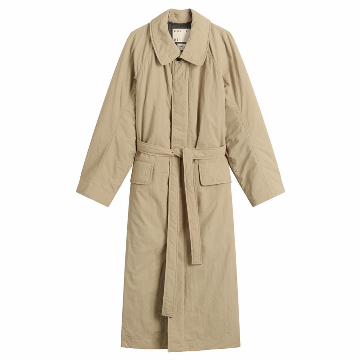 Photo: Girls of Dust Women's Military Nylon Trench Coat in Oyster