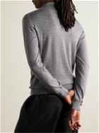Saman Amel - Slim-Fit Cashmere and Silk-Blend Polo Shirt - Gray