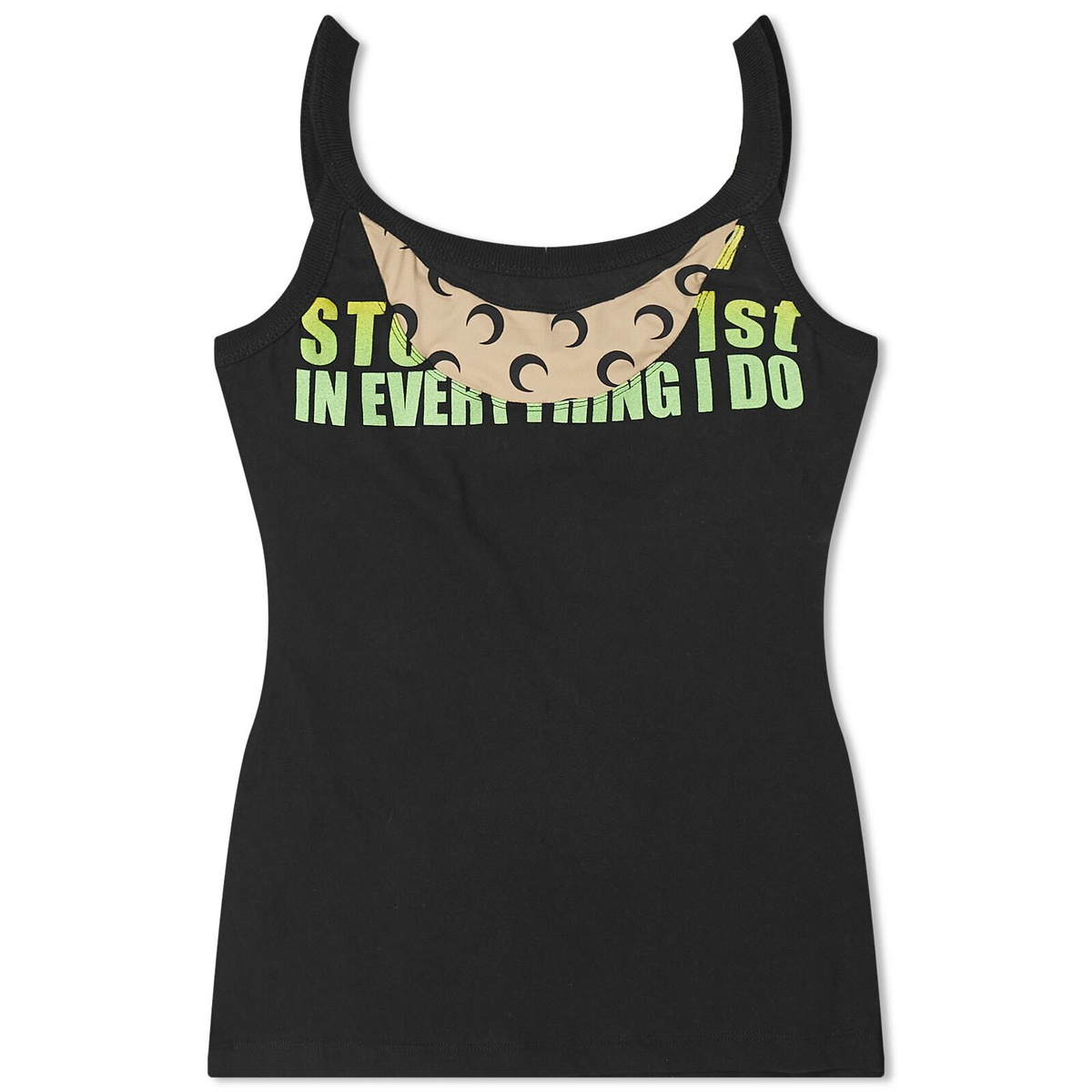 Marine Serre Women's Regenerated Graphic Tank Top in Black
