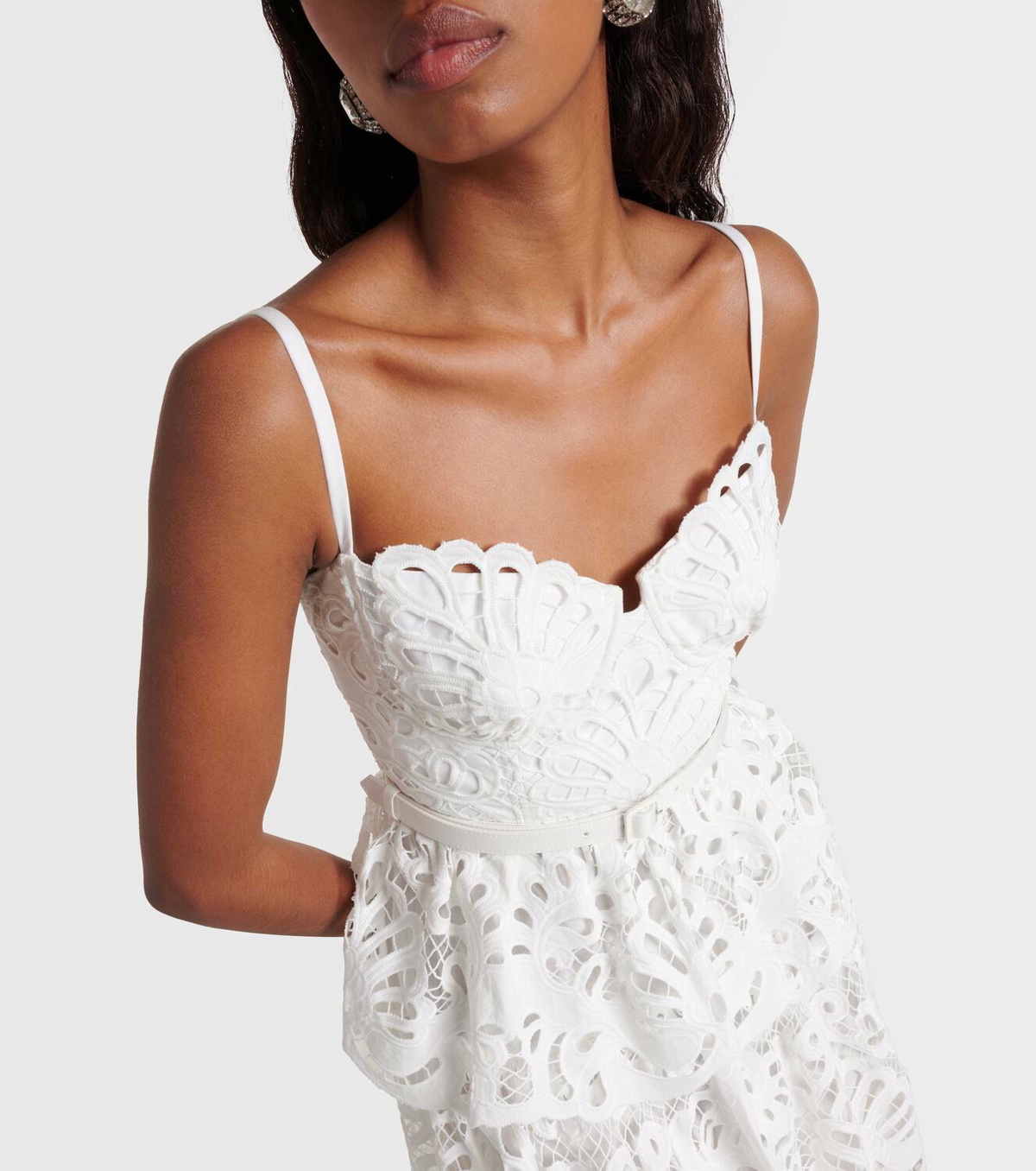 【SELF PORTRAIT】Ivory Cotton Lace Midi Dress Self-Portrait | Dresses | Self Portrait Womens Lace Midi