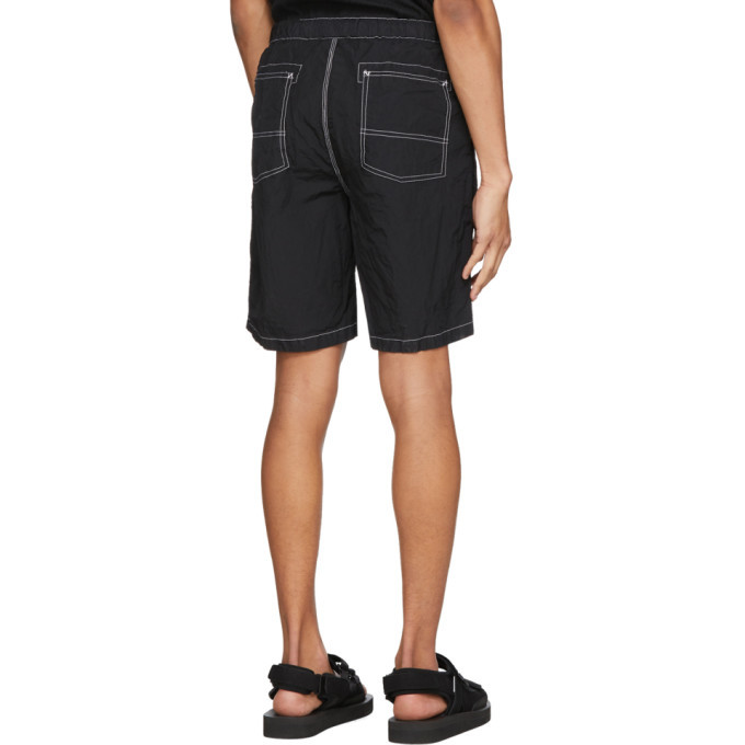 Sasquatchfabrix. Black Nylon Shorts Sasquatchfabrix