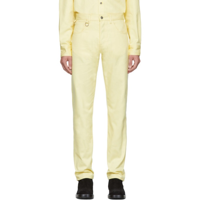 Photo: Raf Simons Yellow Two Ring Regular Fit Jeans
