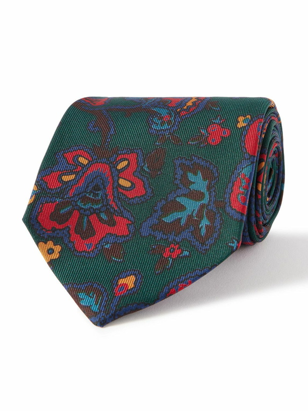Photo: Drake's - HIM 8cm Floral-Print Silk Tie