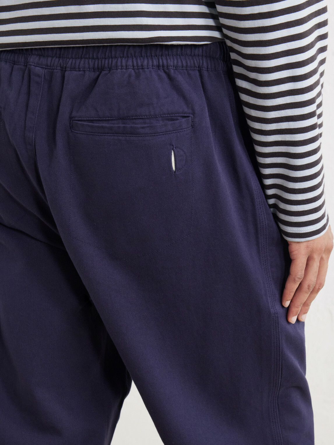 Folk - Drawcord Assembly Straight-Leg Brushed Cotton Trousers - Blue