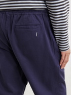 Folk - Drawcord Assembly Straight-Leg Brushed Cotton Trousers - Blue
