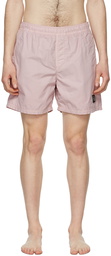 Stone Island Pink Brushed Garment-Dyed Swim Shorts