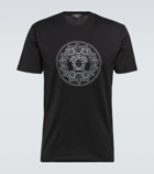 Versace - Medusa embroidered cotton T-shirt