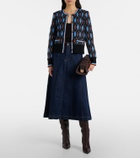 Veronica Beard Alix denim midi skirt