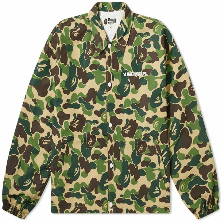 Photo: A Bathing Ape Men's ABC Camo Relaxed Coach Jacket in Green
