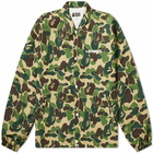 A Bathing Ape Men's ABC Camo Relaxed Coach Jacket in Green