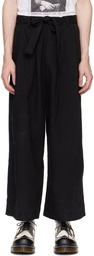 Naked & Famous Denim SSENSE Exclusive Black Wide Trousers