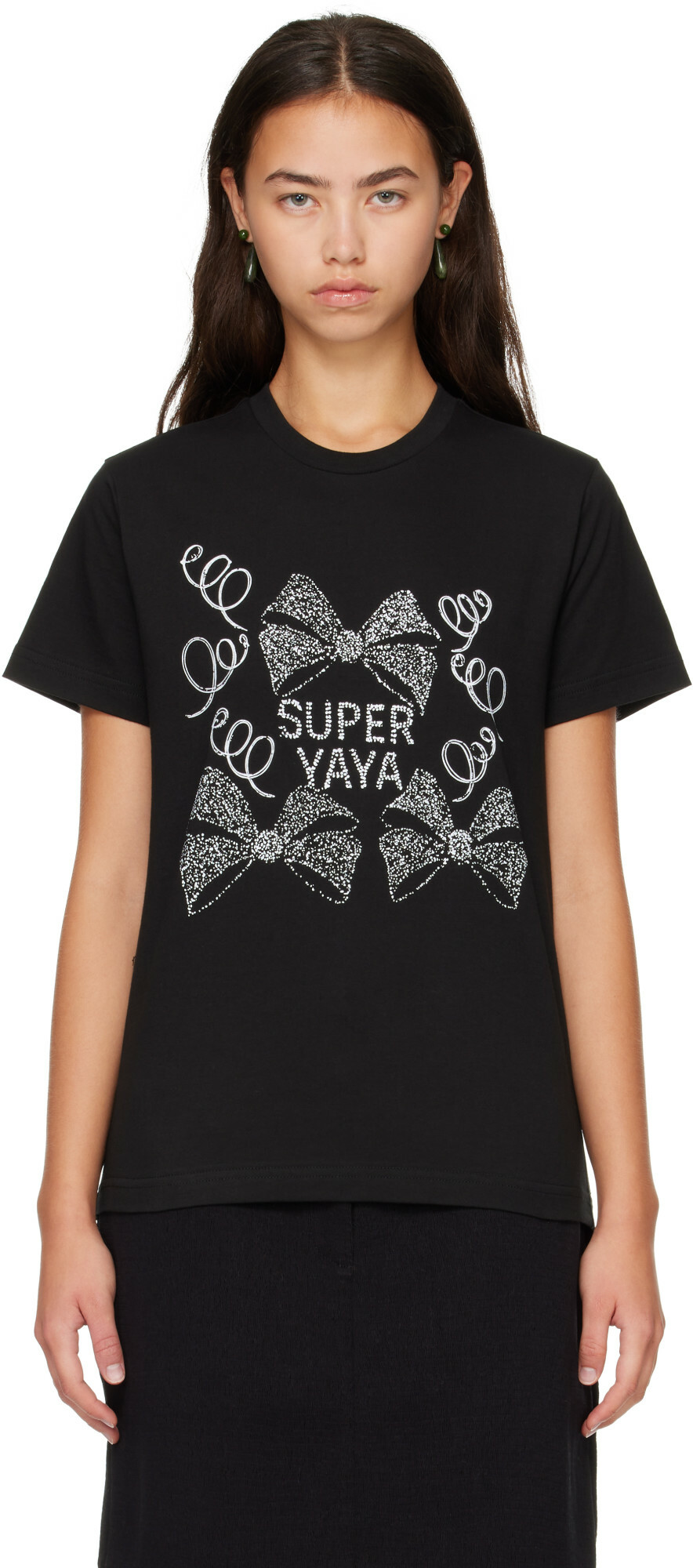 SUPER YAYA Black Classic Twist Shirt SUPER YAYA