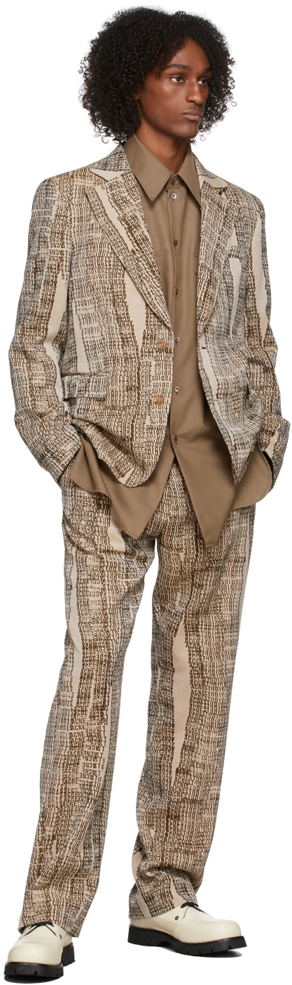 【美品】Acne Studios Beige Logo SuitTrousers Acne Studios Beige Logo Suit Trousers Acne Studios