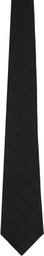 Comme des Garçons Homme Deux Black Medium Check Silk Tie