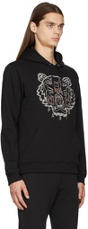 Kenzo Black Embroidered Tiger Hoodie