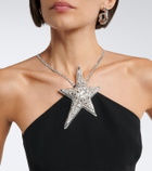 David Koma Embellished halterneck minidress