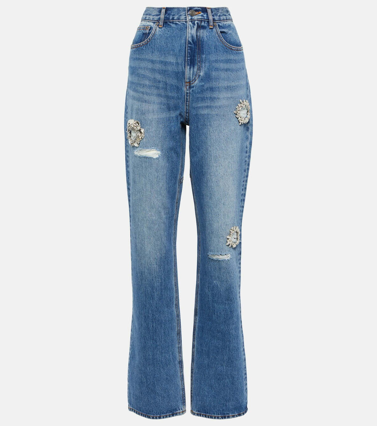 【Area】 Distressed embellished bootcutジーンズ Area Distressed embellished bootcut jeans AREA