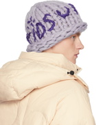 KidSuper Purple Hand Knit Chunky Knit Beanie