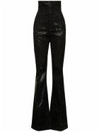 RICK OWENS Dirty Bolan Coated Cotton Flared Pants