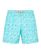 MC2 Saint Barth Man Stretch Fabric Comfort Swim Shorts With Sea Star Print