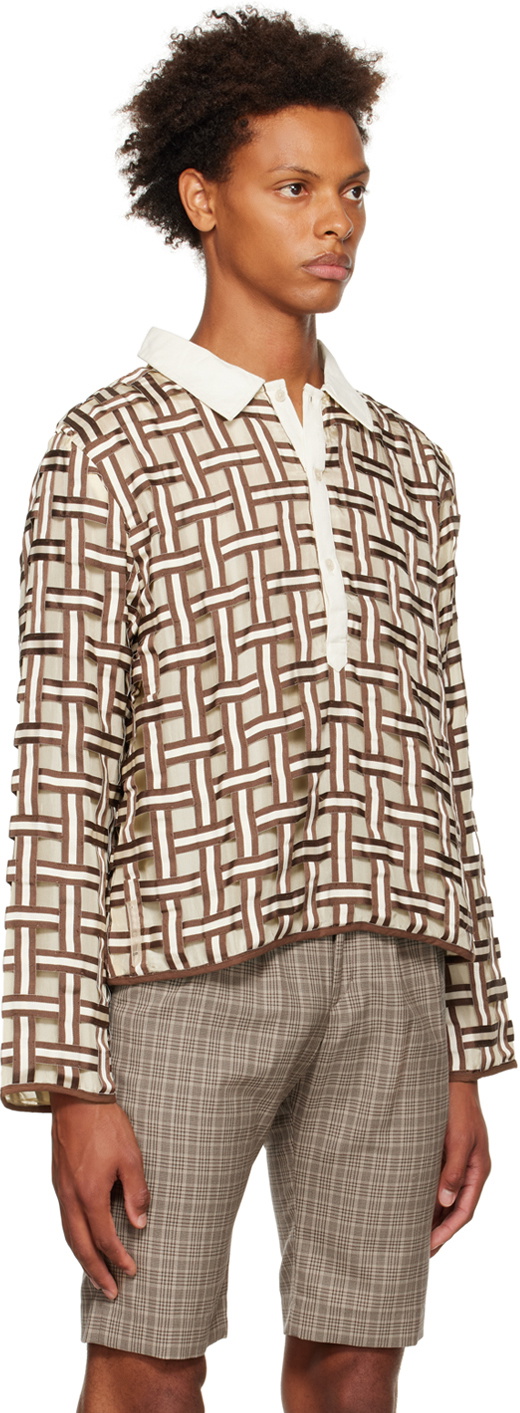 Connor McKnight Brown & Tan Beach Chair Goalie Shirt
