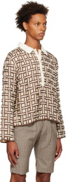 Connor McKnight Brown & Tan Beach Chair Goalie Shirt