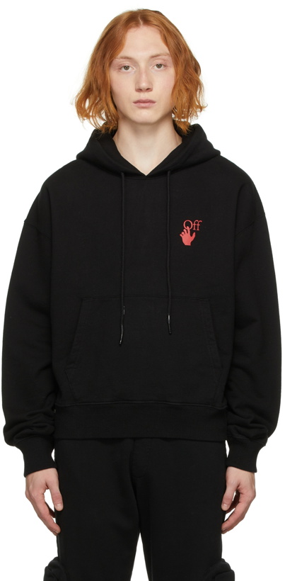 Photo: Off-White Black & Red Starred Arrow Hoodie