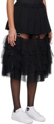 Black Comme des Garçons Black Ruffle Midi Skirt