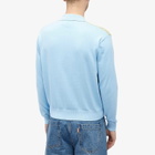 Checks Downtown Men's Zip–through Polo Shirt in Sky Blue/Mustard