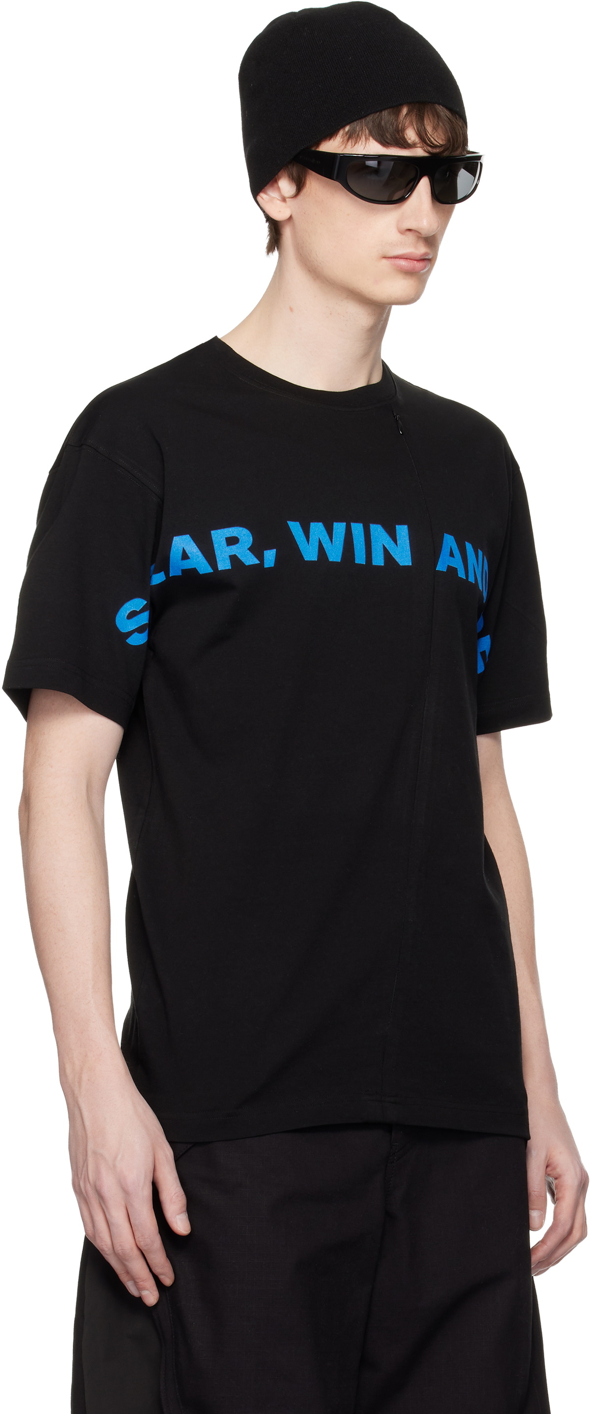 FFFPOSTALSERVICE Black SWAF Conceal Zip T-Shirt