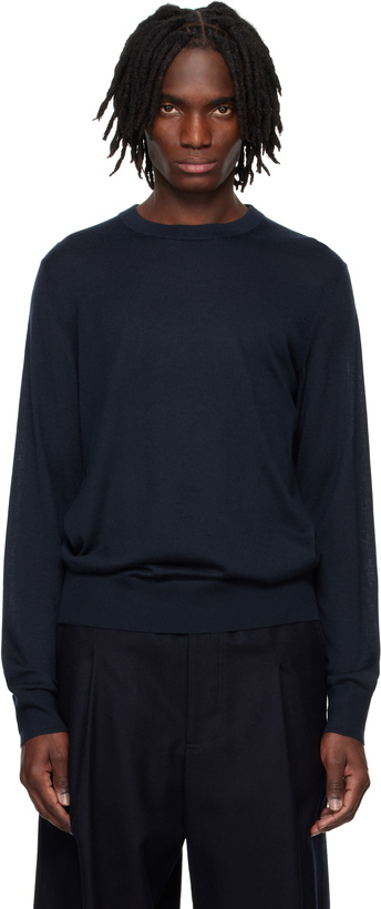 Photo: Guest in Residence Navy Airy True Crew Sweater