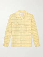 Visvim - Carrow Convertible-Collar Checked Wool Shirt - Yellow