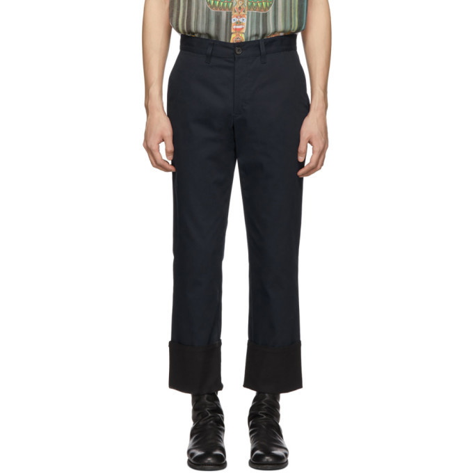 Photo: Loewe Navy Turn Up Chino Trousers