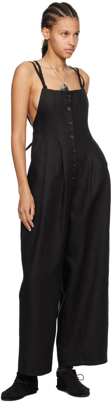 Bode Black Gardner Jumpsuit