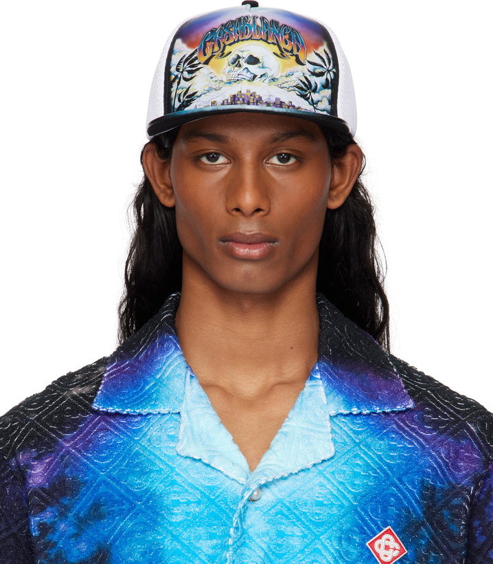 Photo: Casablanca Black & White 'La Prémonition' Printed Trucker Cap