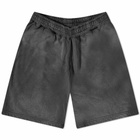 Awake NY Sun Bleached Classic Logo Short in Charcoal