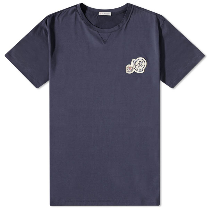 Photo: Moncler Men's Multi Logo T-Shirt in Navy