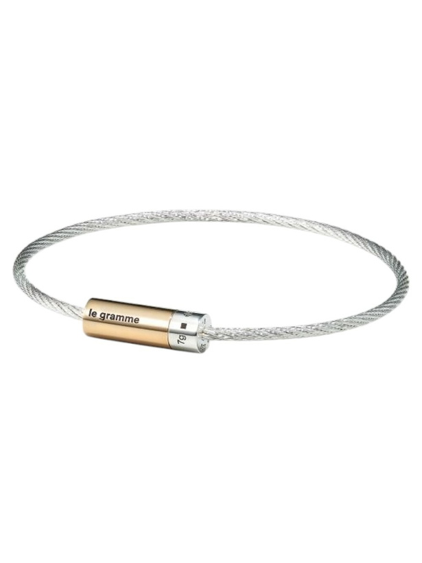 Photo: Le Gramme 18kt Gold And Silver 9g Polished Bicolor Cable Bracelet