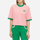 Adidas Women's Adicolor 70s Oversized Logo T-Shirt in Super Pop