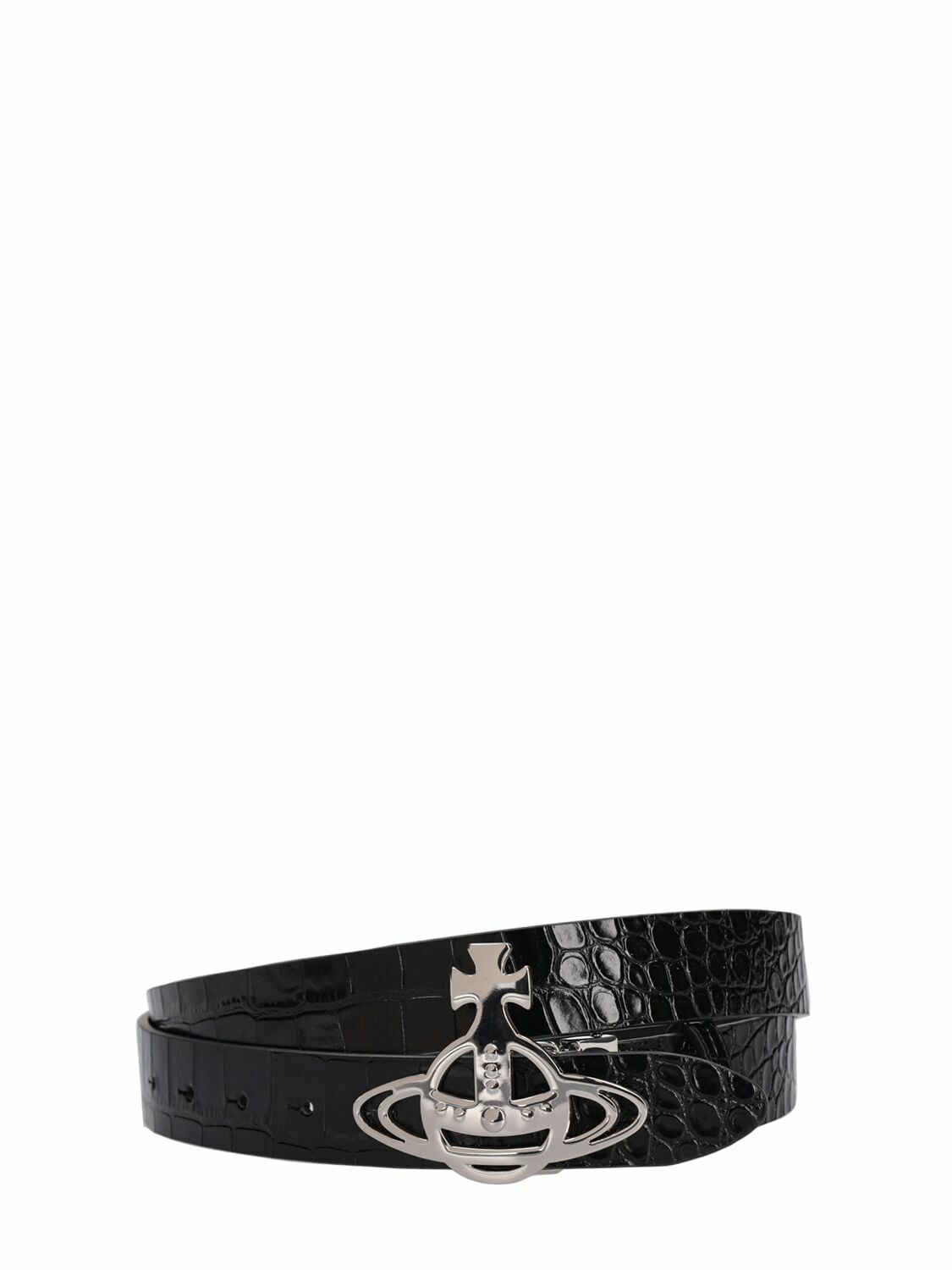 VIVIENNE WESTWOOD 5cm Orb Buckle Leather Belt Vivienne Westwood