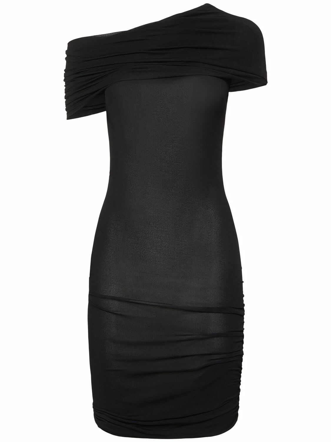 RICK OWENS - Medusa Off-shoulder Silk Mini Dress Rick Owens