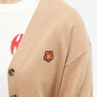 Kenzo Crest Logo Knitted Cardigan in Tabac