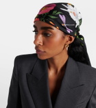 Gucci Floral silk twill scarf