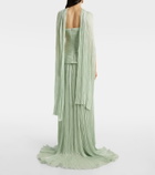 Marmar Halim Peplum ruched gown