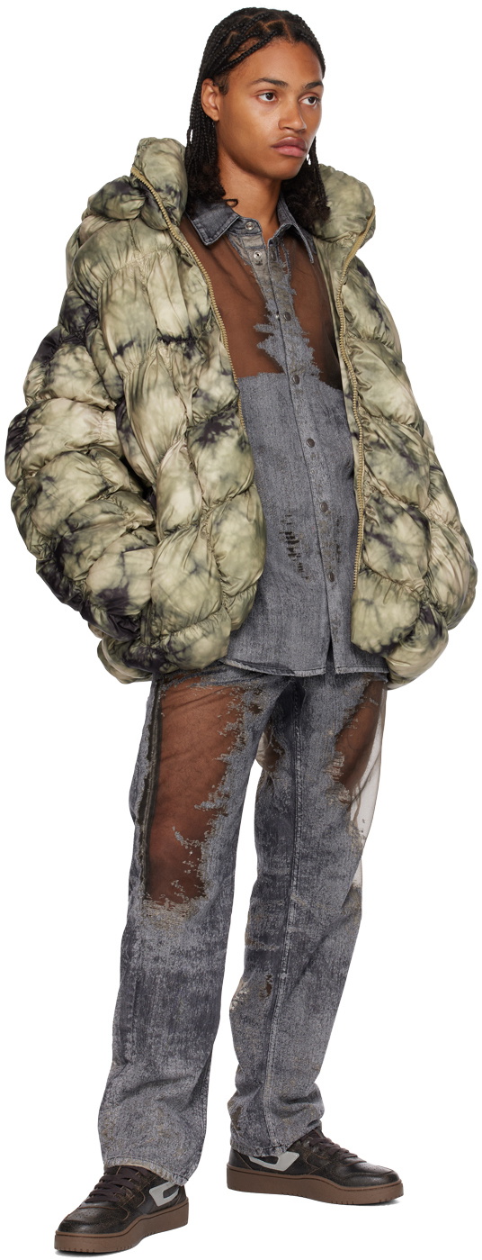 Diesel Gray D-Simply-Over-Fsd Denim Shirt Diesel