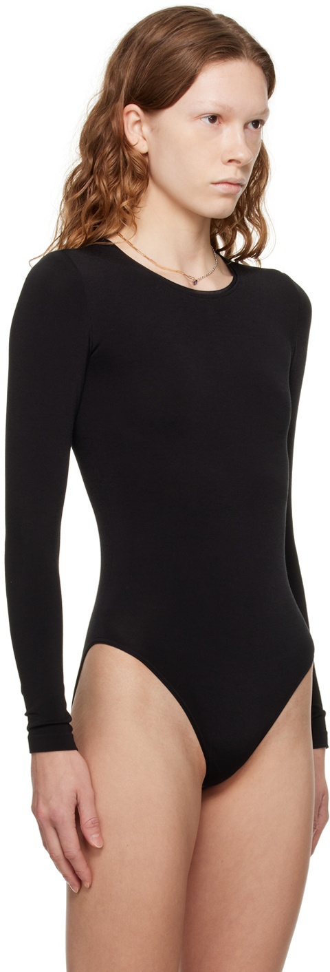 Berlin cotton-blend bodysuit in black - Wolford