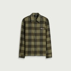 Amiri Men's Heavy Flannel Check Shirt in Deep Olive