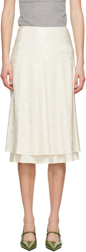 Photo: Jil Sander Off-White A-Line Midi Skirt