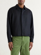 Auralee - Herringbone Wool Blouson - Black