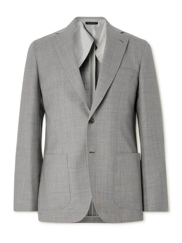 Photo: Brioni - Soffio Wool and Silk-Blend Blazer - Gray
